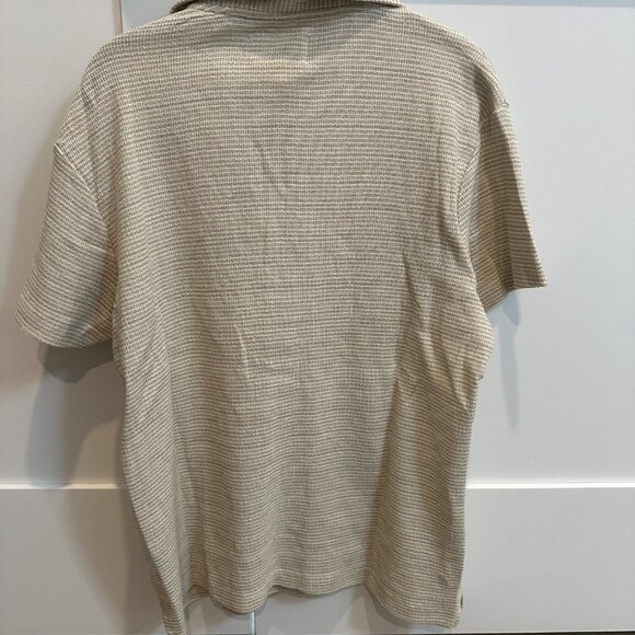 NWT Free Planet Textured Button-Down Shirt – Beige, Small - Picture 2 of 2